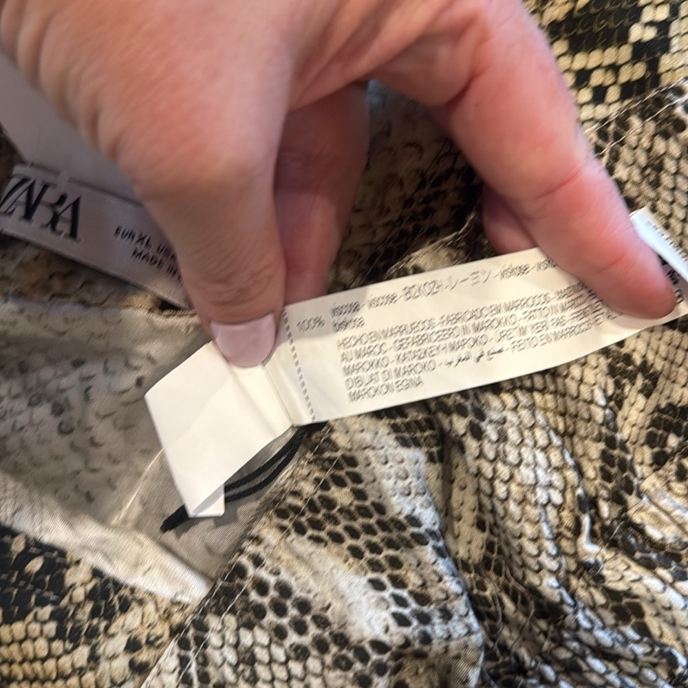 Zara Snake Print Wide Leg Pants - Picture 7 of 9